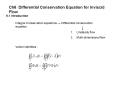 Ch6 Differential Conservation Equation for Inviscid Flow