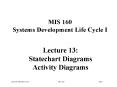 Lecture 13: Statechart Diagrams Activity Diagrams