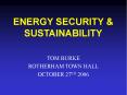 ENERGY SECURITY