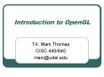 Introduction to OpenGL