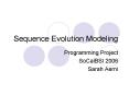 Sequence Evolution Modeling