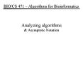 Analyzing algorithms