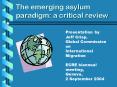 The emerging asylum paradigm: a critical review
