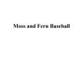 Moss and Fern Baseball