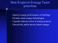 New England Energy Team priorities