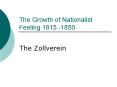 The Growth of Nationalist Feeling 1815 1850