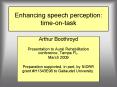 Enhancing speech perception: timeontask