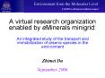 A virtual research organization enabled by eMinerals minigrid: An integrated study of the transport
