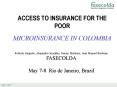 ACCESS TO INSURANCE FOR THE POOR