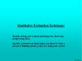 Qualitative Evaluation Techniques