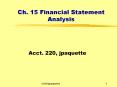 Ch. 15 Financial Statement Analysis