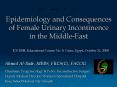 Epidemiology and Consequences of Female Urinary Incontinence in the MiddleEast