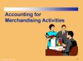 Accounting for Merchandising Activities