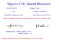 Magnetic Field: General Phenomena