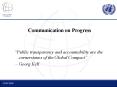 Communication on Progress