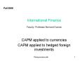 Bernard Dumas Fin 748 248 Fin 749 249 Market Equilibrium, Cost of Capital and International Acquisit