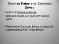 Thomas Paine and Common Sense
