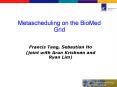 Metascheduling on the BioMed Grid