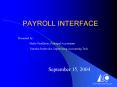 PAYROLL INTERFACE