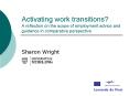 Activating work transitions A reflection on the scope of employment advice and guidance in comparati