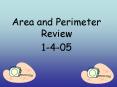 Area and Perimeter Review