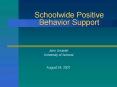 Schoolwide Positive Behavior Support