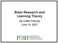 Brain Research and Learning Theory