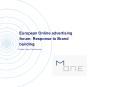 European Online advertising forum: Response to Brand building