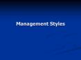 Management Styles