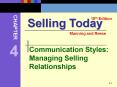 Communication Styles: Managing Selling Relationships