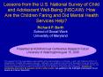 Lessons from the U.S. National Survey of Child and Adolescent WellBeing NSCAW: How Are the Children