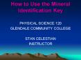 How to Use the Mineral Identification Key