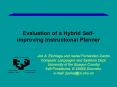 Evaluation of a Hybrid Selfimproving Instructional Planner