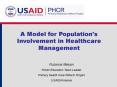 A Model for Population's Involvement in Healthcare Management