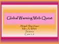 Global Warming Web Quest