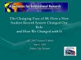 The Changing Face of IR: How a New Student Record System Changed Our Role and How We Changed with It