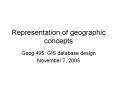 Representation of geographic concepts