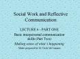 Social Work and Reflective Communication