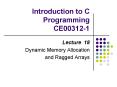 Introduction to C Programming CE003121