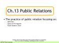 Ch'13 Public Relations