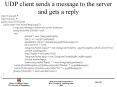 UDP client sends a message to the server and gets a reply