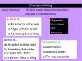 Descriptive writing