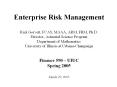Enterprise Risk Management
