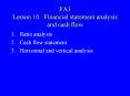FA3 Lesson 10' Financial statement analysis and cash flow