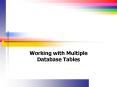 Working with Multiple Database Tables