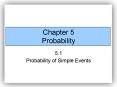 Chapter 5 Probability