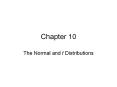 The Normal and t Distributions