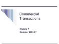 Commercial Transactions