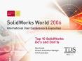 Top 10 SolidWorks Dos and Donts