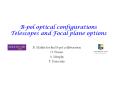 Bpol optical configurations Telescopes and Focal plane options
